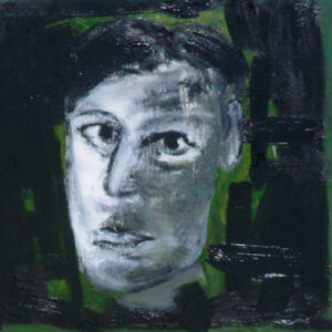 30.26 TUTTO E' POSSIBILE, A-3 TESTA, ACRILICO E OLIO SU TELA (POLITTICO IN 26 PARTI),2011, CM 30X30